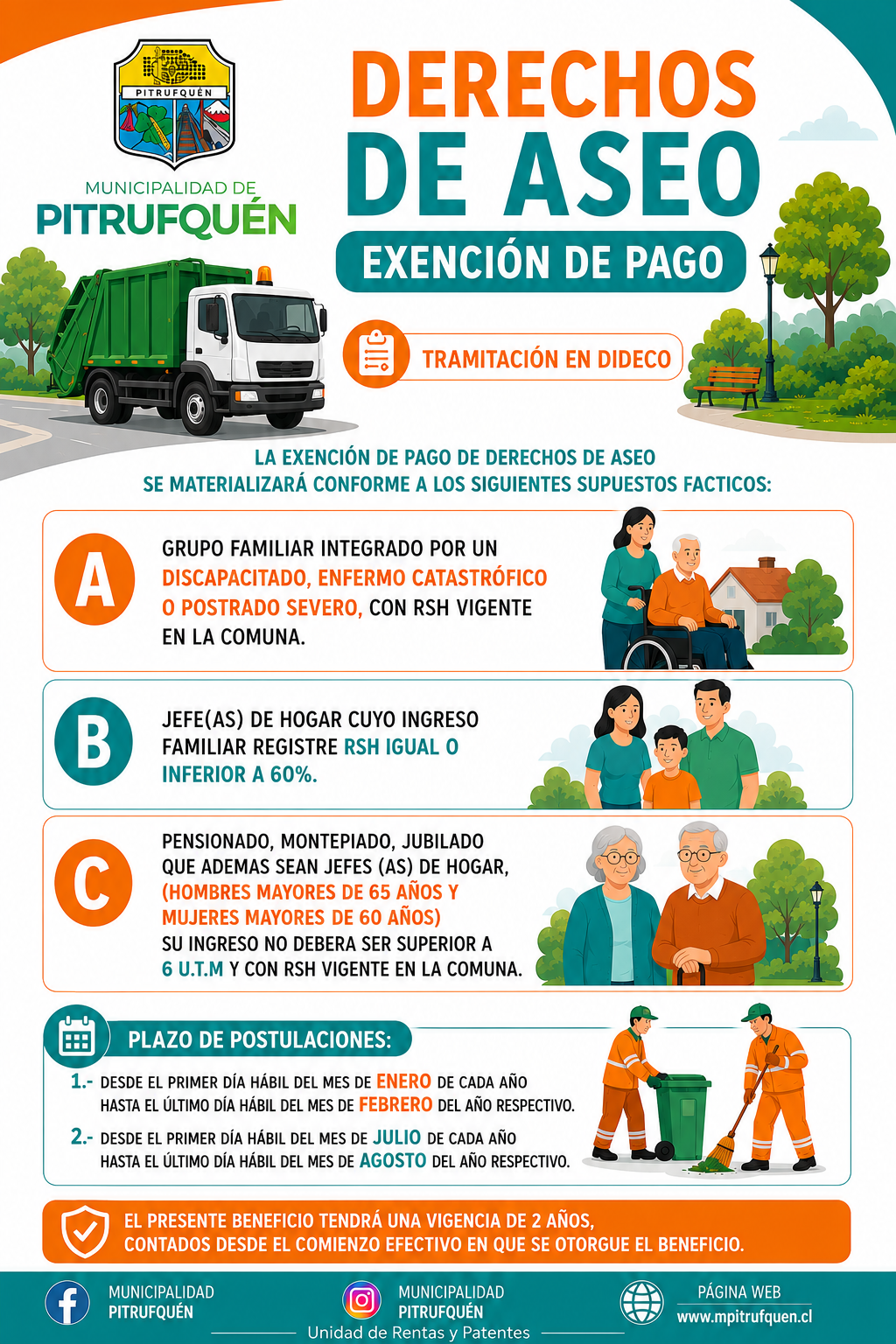 Exención de Pago de Derechos de Aseo Municipal